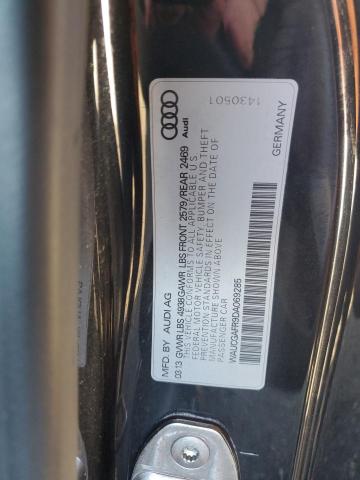 WAUCGAFR9DA069285 - 2013 AUDI S5 PREMIUM PLUS შავი ფოტო 12