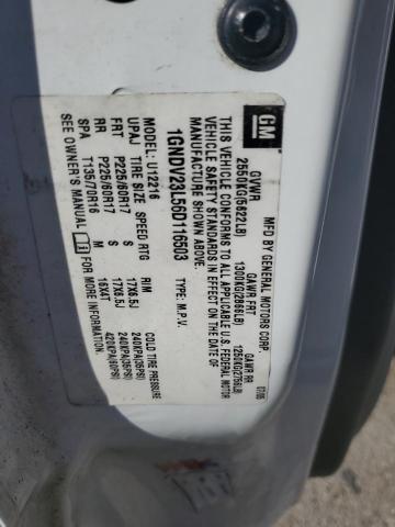 1GNDV23L56D116503 - 2006 CHEVROLET UPLANDER LS 白色 照片 13