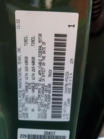 5TFMC5AB8PX001808 - 2023 TOYOTA TUNDRA CREWMAX PLATINUM Grün Foto 12