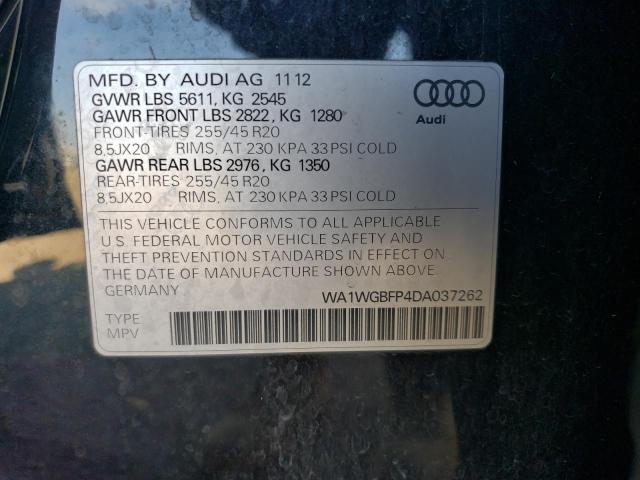 WA1WGBFP4DA037262 - 2013 AUDI Q5 PRESTIGE BLACK photo 13