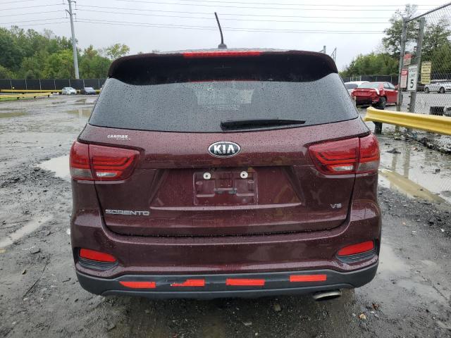 5XYPGDA56KG445559 - 2019 KIA SORENTO LX BURGUNDY photo 6