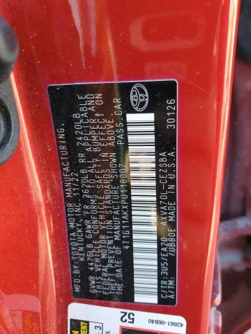 4T1G11AKXPU118007 - 2023 TOYOTA CAMRY SE NIGHT SHADE RED photo 12