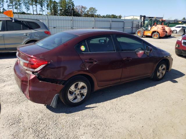 19XFB2F57FE111129 - 2015 HONDA CIVIC LX MAROON photo 3