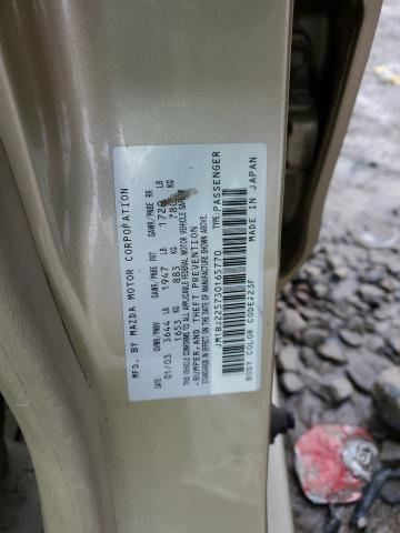 JM1BJ225730165770 - 2003 MAZDA PROTEGE DX GOLD photo 12