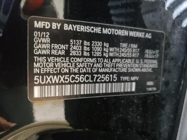 5UXWX5C56CL725615 - 2012 BMW X3 XDRIVE28I BLACK photo 13