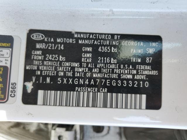 5XXGN4A77EG333210 - 2014 KIA OPTIMA EX WHITE photo 13