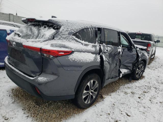 5TDGZRAH9LS505503 - 2020 TOYOTA HIGHLANDER XLE GRAY photo 3