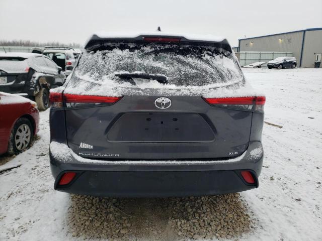 5TDGZRAH9LS505503 - 2020 TOYOTA HIGHLANDER XLE GRAY photo 6