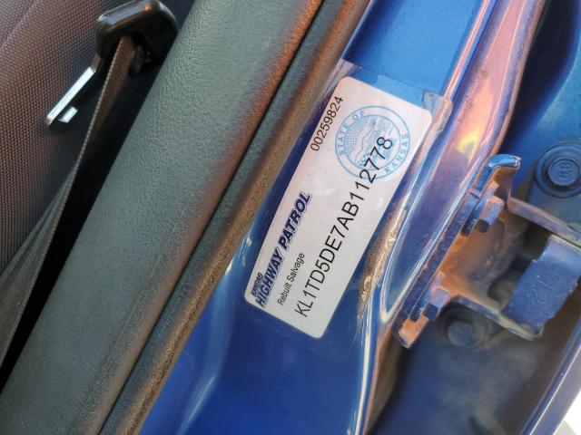 KL1TD5DE7AB112778 - 2010 CHEVROLET AVEO LS BLUE photo 12