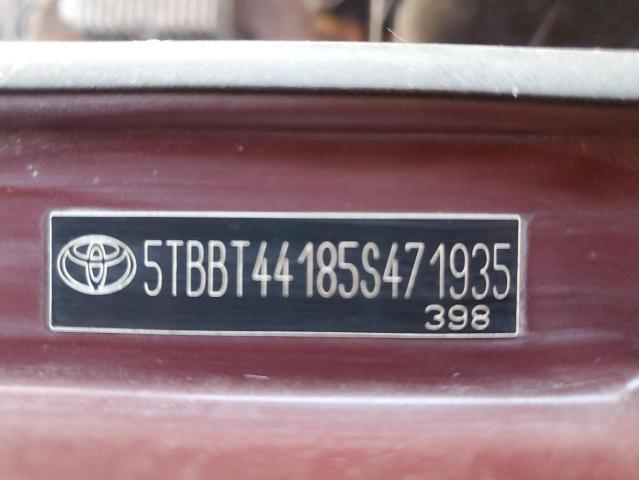 5TBBT44185S471935 - 2005 TOYOTA TUNDRA ACCESS CAB SR5 BURGUNDY photo 13