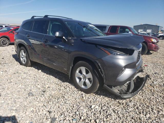 5TDBBRCH5MS025830 - 2021 TOYOTA HIGHLANDER HYBRID LE GRAY photo 4