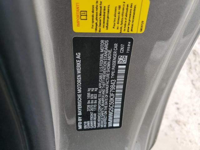 WMWWG5C50K3F79843 - 2019 MINI COOPER GRAY photo 13