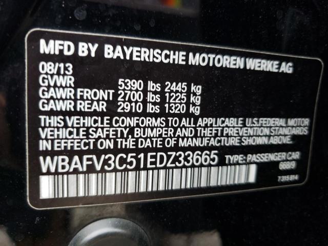 WBAFV3C51EDZ33665 - 2014 BMW 535 D XDRIVE BLACK photo 13