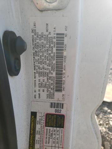 5TENX22N68Z528420 - 2008 TOYOTA TACOMA WHITE photo 12