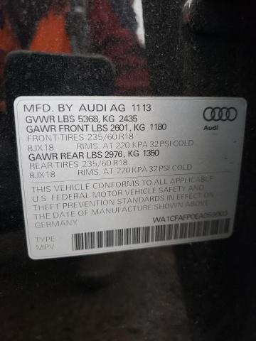 WA1CFAFP0EA059003 - 2014 AUDI Q5 PREMIUM BLACK photo 12