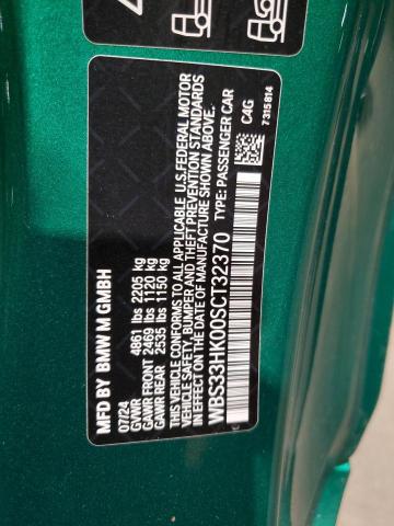 WBS33HK00SCT32370 - 2025 BMW M4 COMPETITION GREEN photo 12