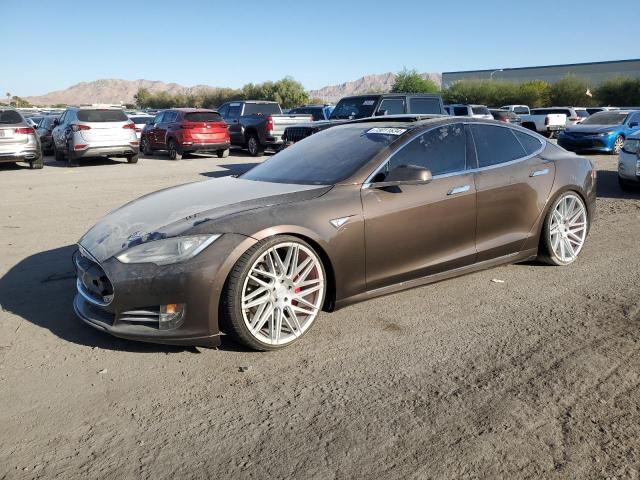 5YJSA1H13EFP49960 - 2014 TESLA MODEL S 棕色 照片 1