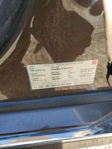 5YJSA1H13EFP49960 - 2014 TESLA MODEL S 棕色 照片 12