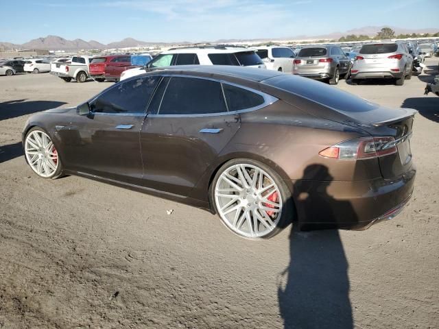 5YJSA1H13EFP49960 - 2014 TESLA MODEL S 棕色 照片 2