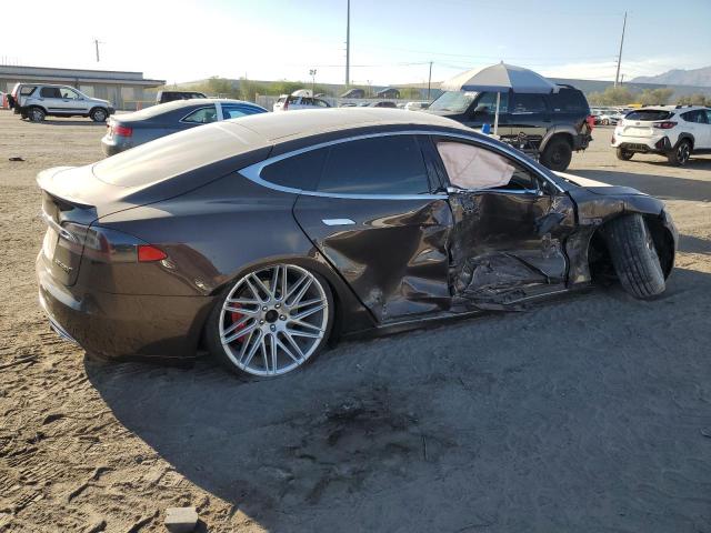 5YJSA1H13EFP49960 - 2014 TESLA MODEL S 棕色 照片 3