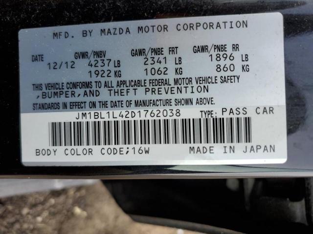 JM1BL1L42D1762038 - 2013 MAZDA SPEED 3 BLACK photo 13