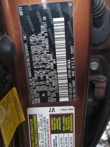 4T3ZK3BBXEU064101 - 2014 TOYOTA VENZA LE BROWN photo 13