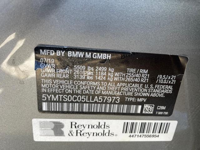5YMTS0C05LLA57973 - 2020 BMW X3 M COMPETITION SILVER photo 10