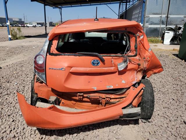 JTDKDTB34D1042094 - 2013 TOYOTA PRIUS C ORANGE photo 6