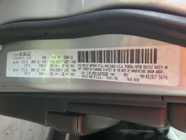 1C4PJMBS1GW278382 - 2016 JEEP CHEROKEE TRAILHAWK SILVER photo 13