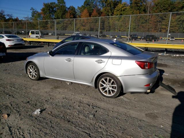 JTHCF5C22B5048836 - 2011 LEXUS IS 250 SILVER photo 2