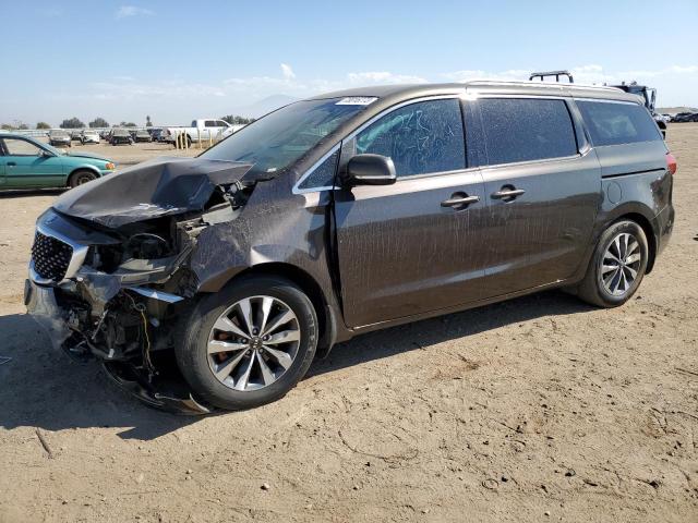 KNDMC5C17F6080204 - 2015 KIA SEDONA EX BROWN photo 1