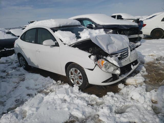 KMHDU4AD8AU935402 - 2010 HYUNDAI ELANTRA BLUE WHITE photo 4