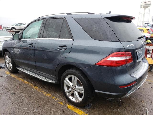 4JGDA5HB3CA029004 - 2012 MERCEDES-BENZ ML 350 4MATIC GRAY photo 2