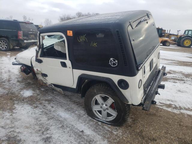 1J4FA69S06P758395 - 2006 JEEP TJ RUBICON WHITE photo 2