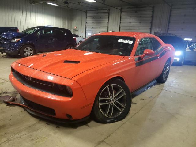 2C3CDZGG7KH655543 - 2019 DODGE CHALLENGER SXT ORANGE photo 1