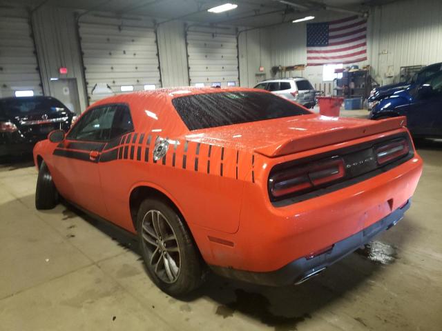 2C3CDZGG7KH655543 - 2019 DODGE CHALLENGER SXT ORANGE photo 2