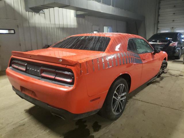 2C3CDZGG7KH655543 - 2019 DODGE CHALLENGER SXT ORANGE photo 3