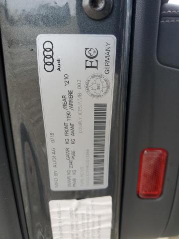 WAUC4CF59KA073366 - 2019 AUDI S5 PRESTIGE GRAY photo 12