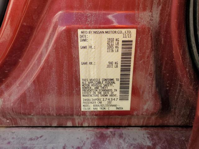 1N4AL3AP0EC174347 - 2014 NISSAN ALTIMA 2.5 RED photo 12