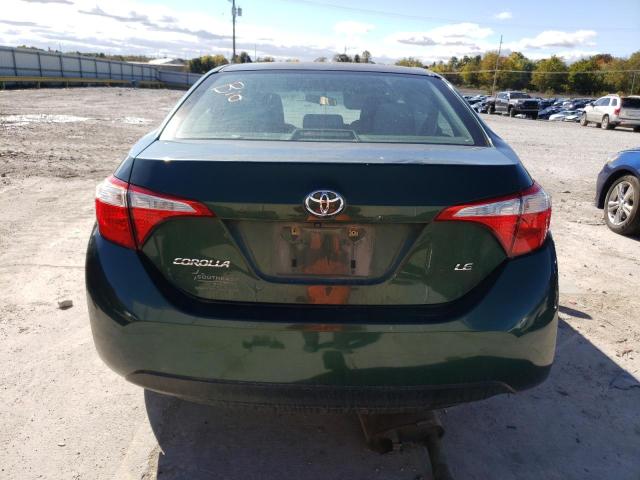 2T1BURHE6FC436125 - 2015 TOYOTA COROLLA L GREEN photo 6