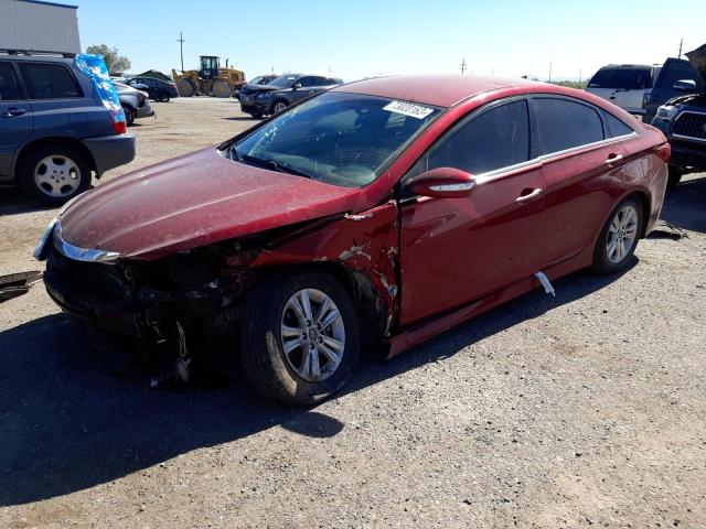 5NPEB4AC4EH837652 - 2014 HYUNDAI SONATA GLS RED photo 1