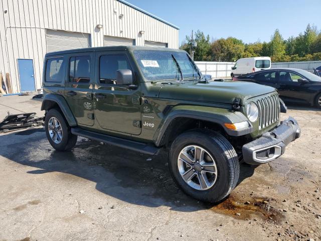 1C4HJXEGXMW505805 - 2021 JEEP WRANGLER U SAHARA GREEN photo 4