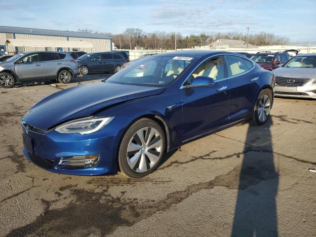 5YJSA1E24LF396185 - 2020 TESLA MODEL S Կապույտ լուսանկար 1