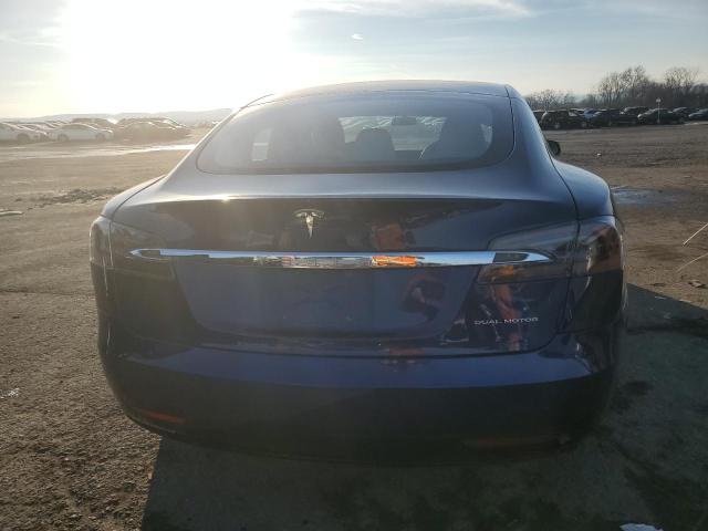 5YJSA1E24LF396185 - 2020 TESLA MODEL S Կապույտ լուսանկար 6