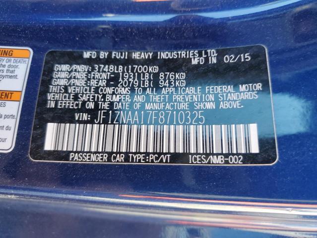 JF1ZNAA17F8710325 - 2015 TOYOTA SCION FR-S იასამნისფერი ფოტო 12