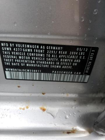 WVWDB7AJ9CW338011 - 2012 VOLKSWAGEN GOLF Gümüş foto 12