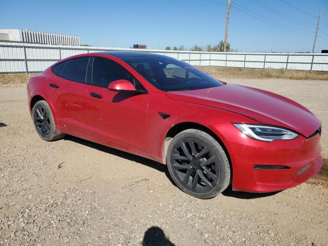 5YJSA1E68MF451449 - 2021 TESLA MODEL S Qırmızı foto 4