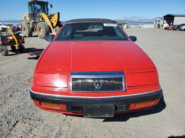 1C3XJ55J9KG275438 - 1989 CHRYSLER LEBARON PREMIUM RED photo 5