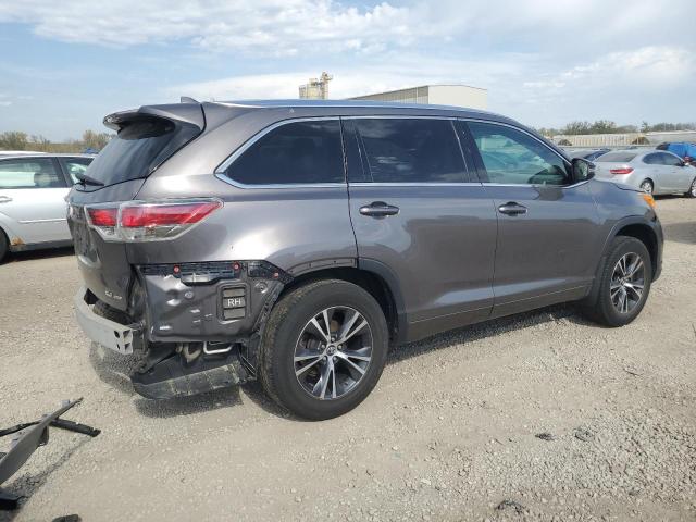 5TDJKRFH3GS500600 - 2016 TOYOTA HIGHLANDER XLE GRAY photo 3
