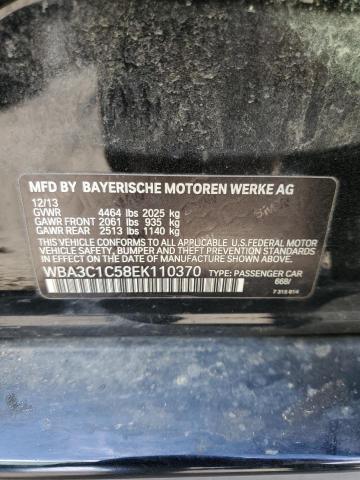 WBA3C1C58EK110370 - 2014 BMW 328 I SULEV BLACK photo 12